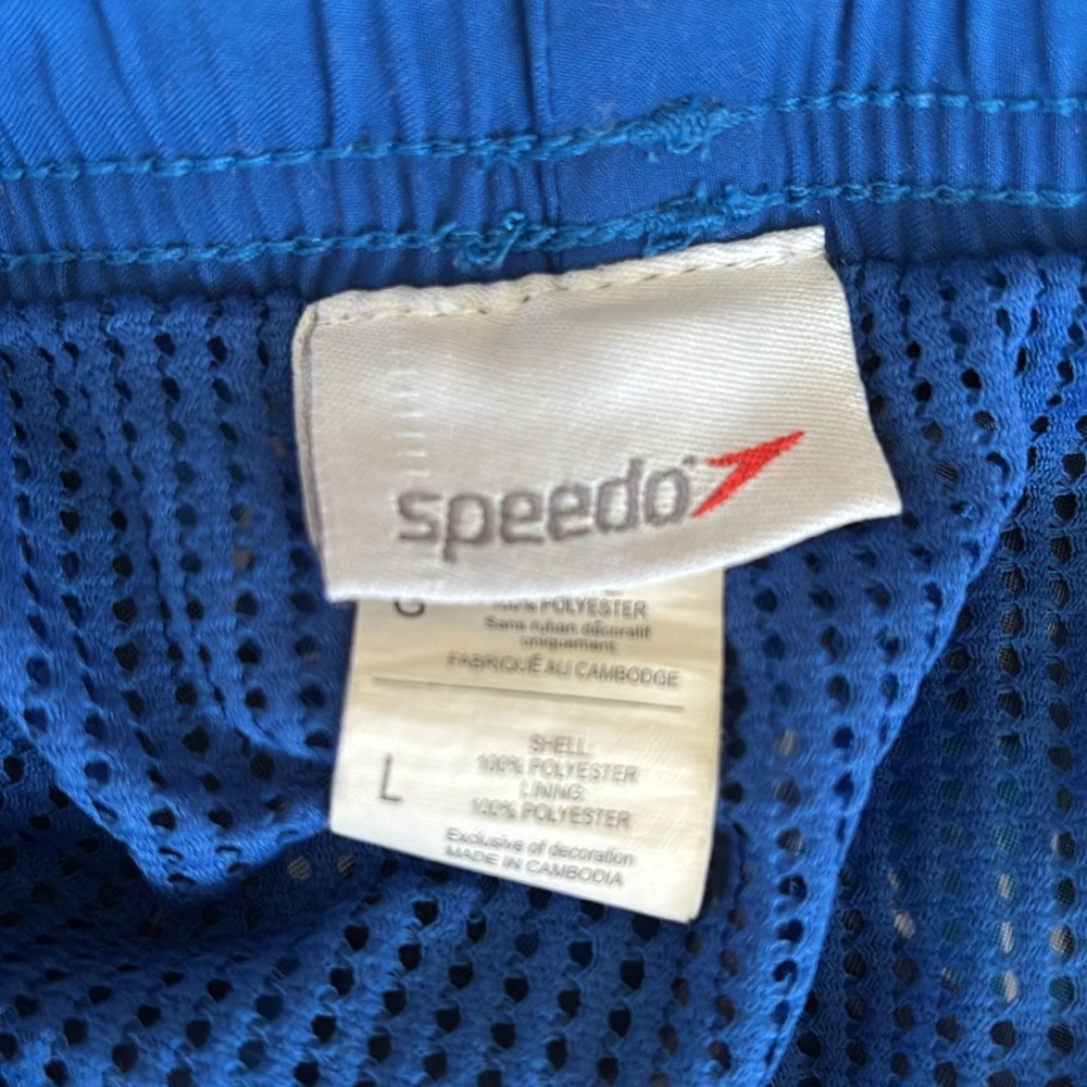 Speedo Men's Blue and Black Swim Shorts - Picture 2 of 3
